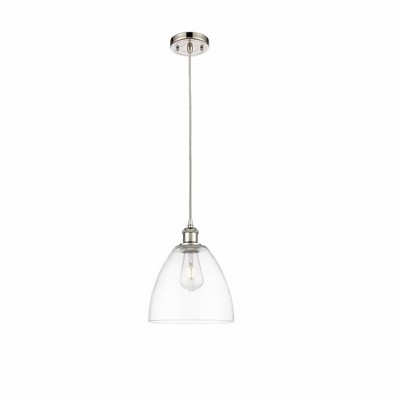 Bristol Glass - 1 Light Mini Pendant In Industrial Style-13.25 Inches Tall and 9 Inches Wide