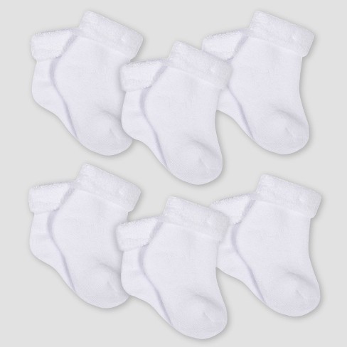 Gerber Baby 6pk Socks - White - image 1 of 4