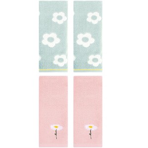 REGALWOVEN 4 Pcs Bathroom Soft Absorbent Cotton Hand Towels - 1 of 4