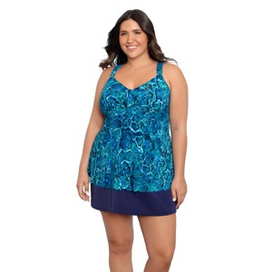 Trimshaper Women's Lily Sweetheart Tankini Swimsuit - 1 of 3