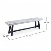 Coolbibila-Acacia Wood Dining Bench, Outdoor Bench With 63 Inch Long,  Dining Bench Modern - 4 of 4