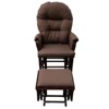 HOMCOM Nursery Glider Rocking Chair with Ottoman, Thick Padded Cushion Seating, Armrests and Wood Base - 4 of 4