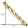 Black Bow Jewelry 4.25mm 10K Yellow Gold Diamond Cut Solid Rope Chain Necklace - 2 of 4