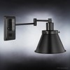 Urban Ambiance Luxury Traditional Wall Light,  9.625"H x 8.25"W,  Midnight Black Finish, UHP3311 - 3 of 4