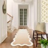 Washable Scalloped Living Room Rugs, Indoor Modern Ombre Soft Non Slip Area Rug for Bedroom, Large Home Decor Carpet for Dining Room - 4 of 4