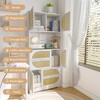 71” Rattan Kitchen Pantry Storage Cabinet, Buffet Cupboard Cabinet with Drawers and Open Shelf, Freestanding Bathroom Cabinet For Living Room Kitchen - 4 of 4