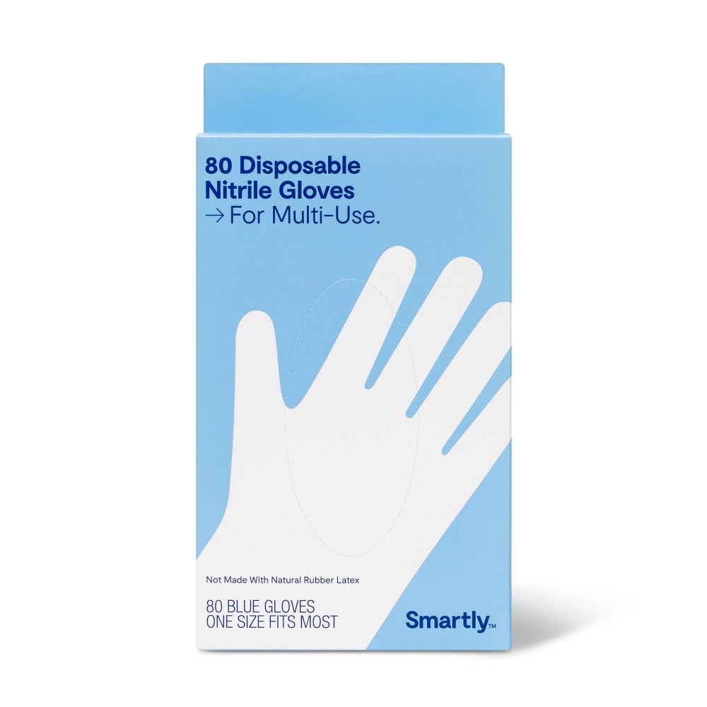 case of 8 Disposable Multipurpose Nitrile Gloves - 80ct – Smartly