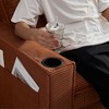 NicBex 87.4 Inch Corduroy 3-Seat Sofa with Cup Holder and Storage Bags for Living Room,Office,Apartment - 4 of 4