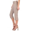 Rekucci Women’s Pull-On Comfort Capri Pants with Back Lacing Detail & Pockets – Mid-Rise Stretch Capris - 2 of 4