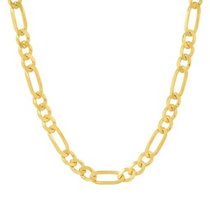 Mens 14k Gold THICK 5.5mm Figaro Chain Necklace - 1 of 3