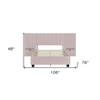 HomeRoots Pink Tufted Velvet Upholstered Lighted Full Bed Frame - 3 of 4