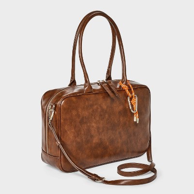 Universal Thread Sport Cord Medium Satchel HandBag - Universal Thread™ Brown — фото 3