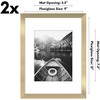 Americanflat 12x18 Poster Frame with Shatter-Resistant Glass - Use as 11x17 Frame with Mat or 12x18 Frame Without Mat - Hudson Collection - Silver - 2 of 4