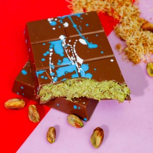 Dubai Chocolate Viral Kunafa Pistachio Milk Chocolate Crunchy With Premium Chocolate 6.4oz - 1 of 4