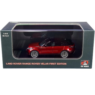 Land Rover Range Rover Velar First Edition with Sunroof Red Metallic and Black 1/64 Diecast Model Car by LCD Models