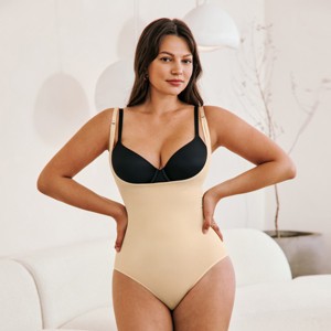 Women's Smooth Touch Nude Shapewear Bodysuit - Cupshe - 1 of 4