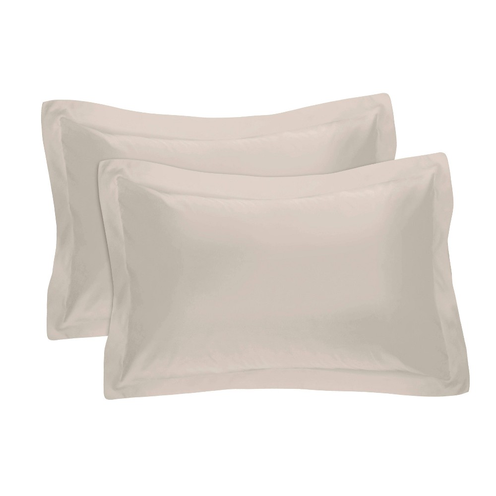 Photos - Pillowcase 2pk Standard Tailored Poplin Sham Ivory - Fresh Ideas