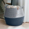 CleverMade XL Rope Belly Basket Navy Noir - 2 of 4