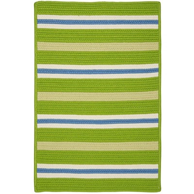 Colonial Mills Painter Stripe Braided Rug, Garden Bright 2'x3', Rectangle Shape