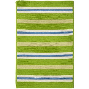 Colonial Mills Painter Stripe Braided Rug, Garden Bright 5'x7', Rectangle Shape - 1 of 2