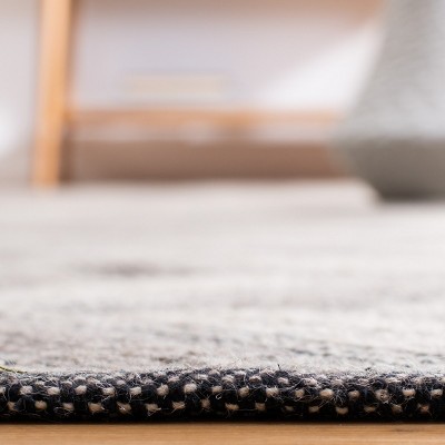 Bohemian Nomad Gray Wool 6' Round Handwoven Area Rug