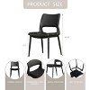 SEVOBAL Dining Chairs Set of 2 Modern Minimalist PU Leather Chairs with Ergonomic Backrest and Metal Frame for Kitchen, Black, 18.82"*17.32"*32.56" - 3 of 4