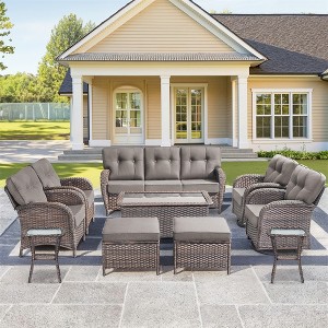 10 Pieces Gymojoy Sofa Chairs Ottoman with Swivel Chairs - 1 of 4