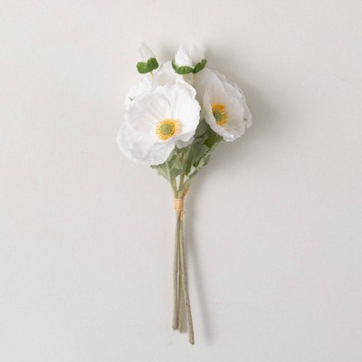 Sullivans Artificial Poppy Bush 13.75"H