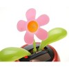 JuzToys Solar Powered Dancing Flower | Desk, Window, Or Car Decoration Gift Toy | Fun Swinging Solar Flower, Pink - 3 of 4