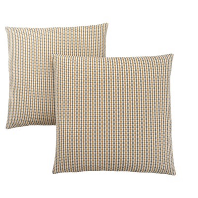 Monarch Specialties Pillows Set Of 2 18 X 18 Square Included Decorative Throw Accent Sofa Couch Bedroom Polyester Hypoallergenic Gold Grey Modern