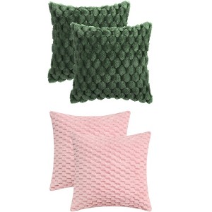 REGALWOVEN 4 Pcs Solid Soft Throw Pillow Covers for Sofa Couch 16" x 16" - 1 of 4