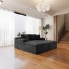 70.8"68.9" Plush Corduroy 2-Piece Modular Sectional Sofa with No Assembly Required and Comfortable Chaise Lounge - 3 of 4