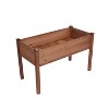 Hrinhom 48"W Outdoor Raised Garden Bed ,Elevated Wooden Planter Box - 4 of 4