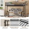 Twin Loft Bed with Adjustable Ladder&Full Safety Guardrail, Loft Bed Twin Heavy-Duty Metal Frame 400 Lbs Weight Capacity,Space Saving - 4 of 4