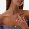 BRINJOY Women's 14k Gold-Plated Bohemian Lariat Necklace - 4 of 4