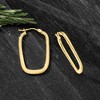 Ross-Simons Italian 14kt Yellow Gold Rectangular Hoop Earrings - 3 of 4