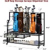 COZONY Golf Bag Storage Garage Organizer, Holds 4 Golf Bags, Clubs & Accessories, with 4 Wheels, Drawers for Shoes & Equipment – Ideal for Garage - 2 of 4