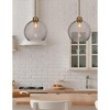 Toltec Lighting Kimbro 1 - Light Pendant in  New Aged Brass with 9.5" Smoke Bubble Shade - 3 of 3