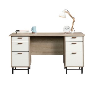 GDFStudio Ellington 56" Modern 6 Drawer Wood Office Desk with Metal Base - 1 of 4