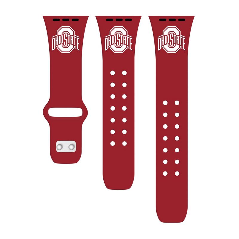 NCAA Ohio State Buckeyes Silicone Apple Watch Band - Red, 2 of 4