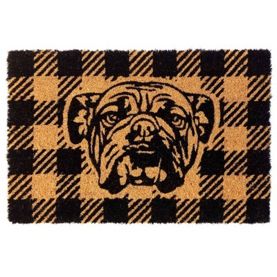 1'4" x 2'4" Tufted Pug Doormat Natural - Raj