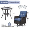 Gymojoy Outdoor Swivel Chairs with Side Table Glider Chairs Set of 3 - 2 of 4
