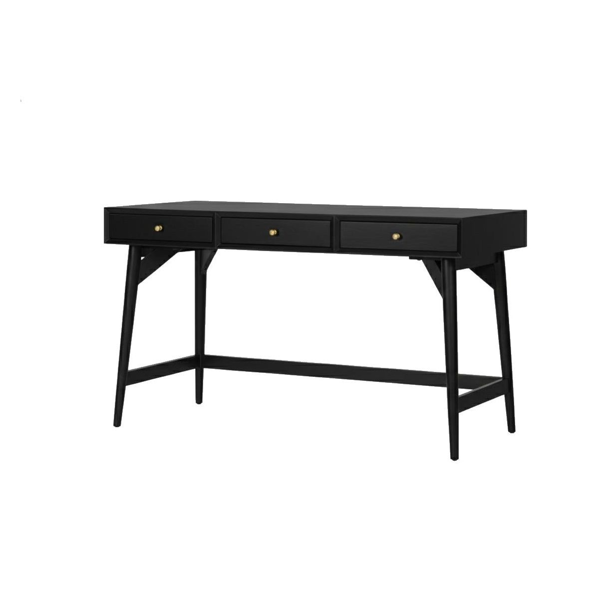 Flynn Large Mid-Century Desk in Black | Alpine Furniture - thumbnail 4