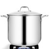 NutriChef Heavy Duty 19 Quart Stainless Steel Soup Stock Pot with