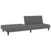 vidaXL 2-Seater Sofa Bed-Loveseat Couch in Dark Gray Velvet with Convertible Twin Bed Feature for Living Room or Office - 3 of 4