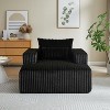 MAYEERTY 62.5" Corduroy Sponge Sofa Lounge Chair (No Assembly for Indoor Use) - 4 of 4
