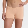 Maternity 3pk Cotton Blend Under the Belly Boy Shorts Underwear - Auden™ Black/Pearl Tan/Rose Pink - 2 of 3