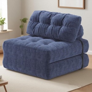 Folding Sofa Bed, Floor Folding Couch with Pillow, Futon Sofa Bed Convertible Sleeper Chair Foldable Mattress Back Support - 1 of 4