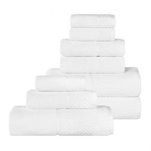 Ribbed Cotton Highly Absorbent Medium Weight 12 Piece Assorted Towel Set by Blue Nile Mills - 1 of 4