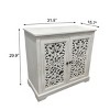 Vintage Accent Buffet Cabinet with Carved Doors, Antique Console Storage Cabinet, Distressed Sideboard for Entryway, Kitchen-The Pop Home - 4 of 4